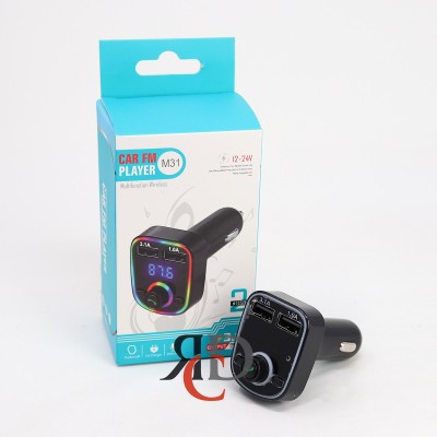 M31 FM TRANSMITTER WITH LED AND MIC 1CT